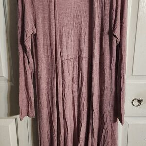 Pink Long Sleeve Cardigan